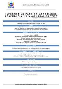 Read more about the article EDITAL DE CONVOCAÇÃO PARA ASSEMBLEIA GERAL ORDINÁRIA.