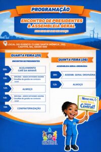 Read more about the article Central Caetité realiza Encontro de Associações e Assembleia Geral Ordinária nos dias 25 e 26 de março